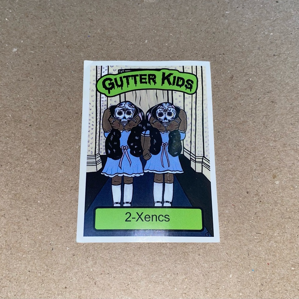 Cartoon Trading Card 🃏 garbage pail 🪣 pop art 🖼️ gutter kids 💀 2-Xencs Denver CO